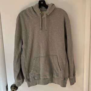 J Crew Men’s Large French Terry Hoodie Gray Pullover Sweatshirt